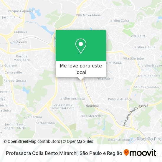 Professora Odila Bento Mirarchi mapa
