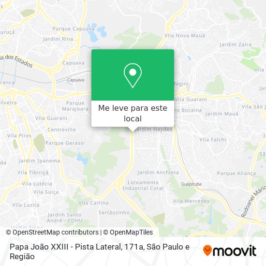 Papa João XXIII - Pista Lateral, 171a mapa