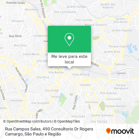 Rua Campos Sales, 490 Consultorio Dr Rogers Camargo mapa