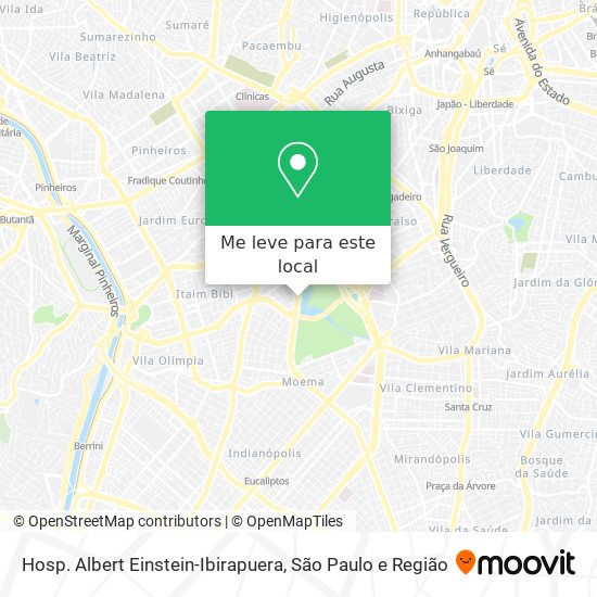 Hosp. Albert Einstein-Ibirapuera mapa