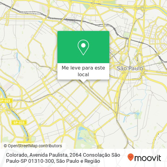 Colorado, Avenida Paulista, 2064 Consolação São Paulo-SP 01310-300 mapa