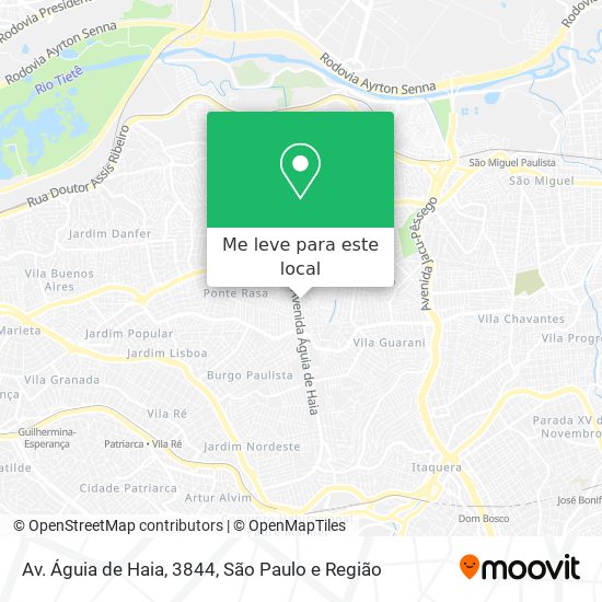 Av. Águia de Haia, 3844 mapa