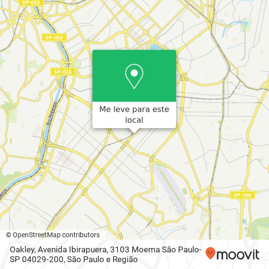 Oakley, Avenida Ibirapuera, 3103 Moema São Paulo-SP 04029-200 mapa