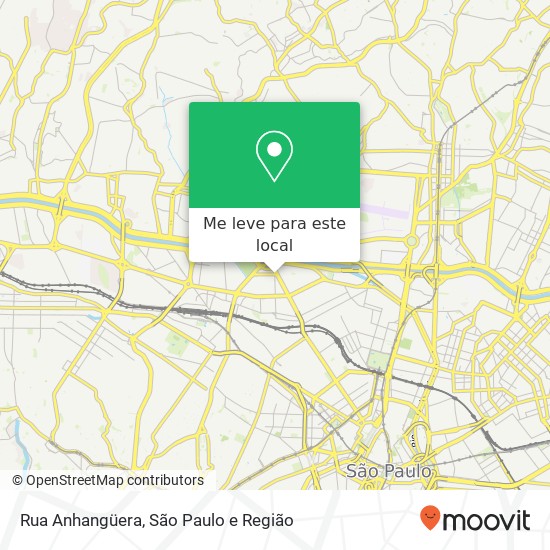 Rua Anhangüera, Santa Cecília São Paulo-SP mapa