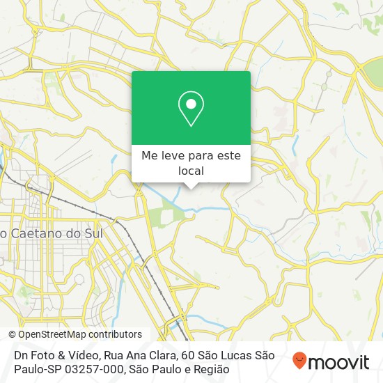 Dn Foto & Vídeo, Rua Ana Clara, 60 São Lucas São Paulo-SP 03257-000 mapa