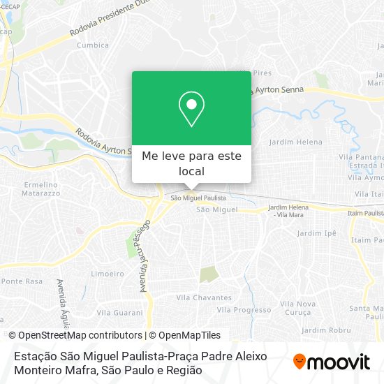Estação São Miguel Paulista-Praça Padre Aleixo Monteiro Mafra mapa