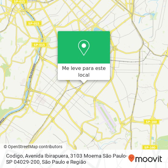 Codigo, Avenida Ibirapuera, 3103 Moema São Paulo-SP 04029-200 mapa