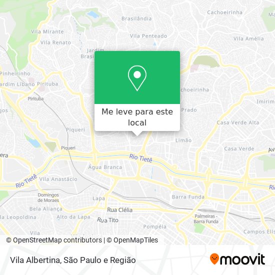 Vila Albertina mapa
