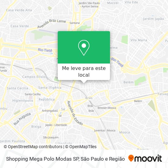Shopping Mega Polo Modas SP mapa