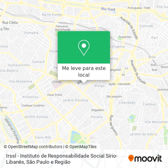 Irssl - Instituto de Responsabilidade Social Sírio-Libanês mapa