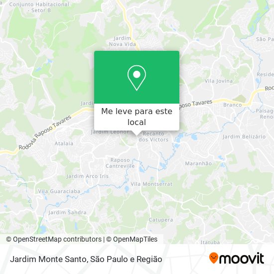 Jardim Monte Santo mapa