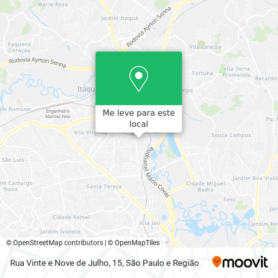 Rua Vinte e Nove de Julho, 15 mapa