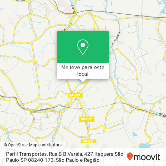 Perfil Transportes, Rua B B Varela, 427 Itaquera São Paulo-SP 08240-173 mapa