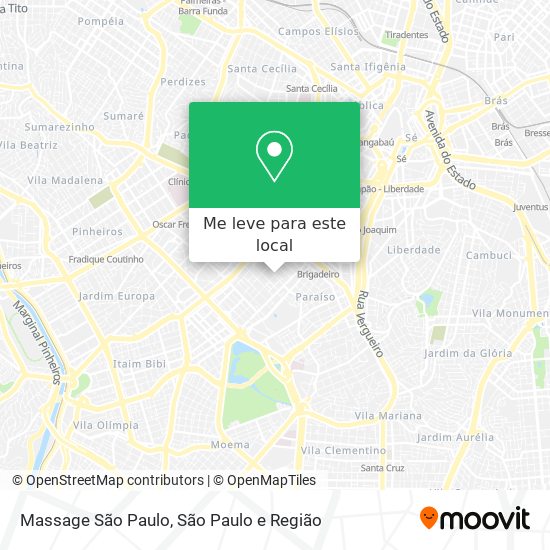 Massage São Paulo mapa