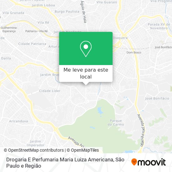 Drogaria E Perfumaria Maria Luiza Americana mapa