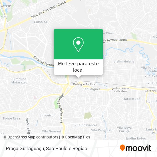 Praça Guiraguaçu mapa