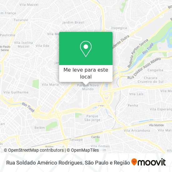 Rua Soldado Américo Rodrigues mapa