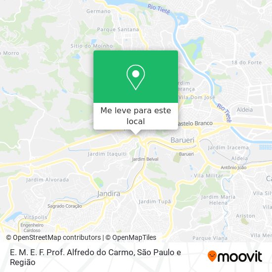 E. M. E. F. Prof. Alfredo do Carmo mapa