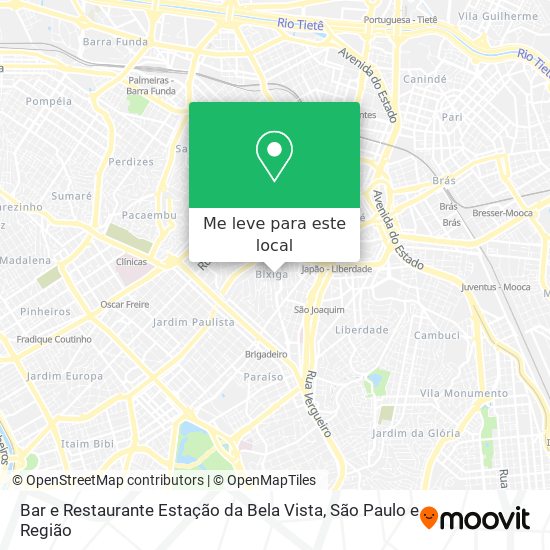 Bar e Restaurante Estação da Bela Vista mapa
