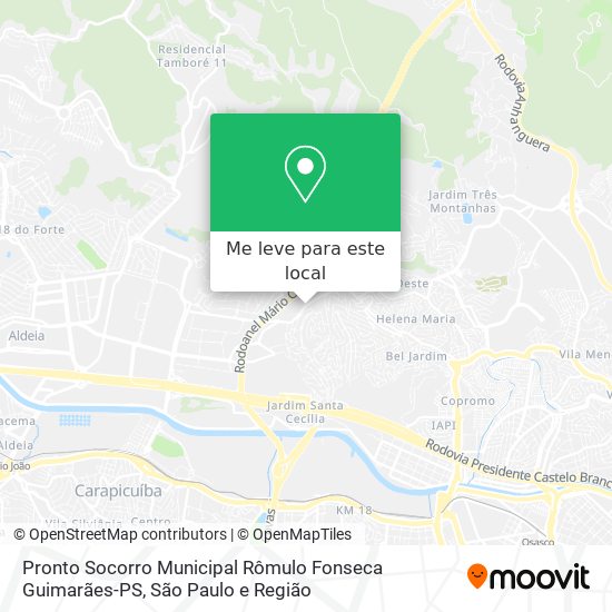 Pronto Socorro Municipal Rômulo Fonseca Guimarães-PS mapa