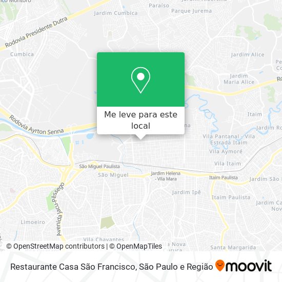 Restaurante Casa São Francisco mapa