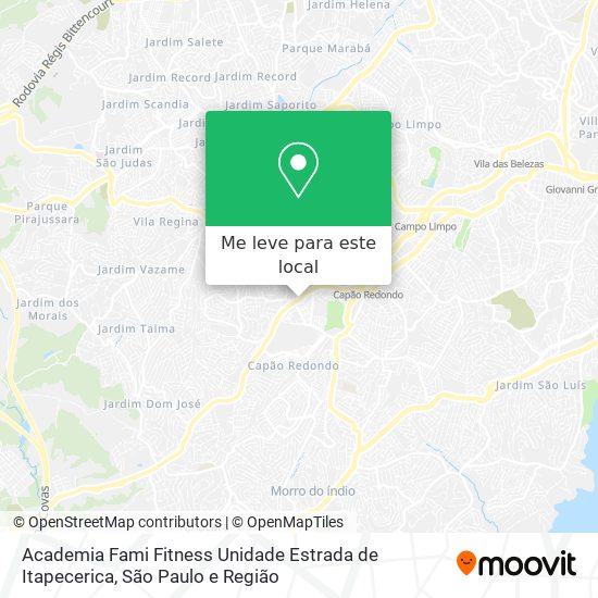 Academia Fami Fitness Unidade Estrada de Itapecerica mapa