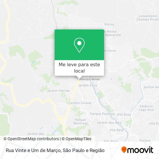 Rua Vinte e Um de Março mapa