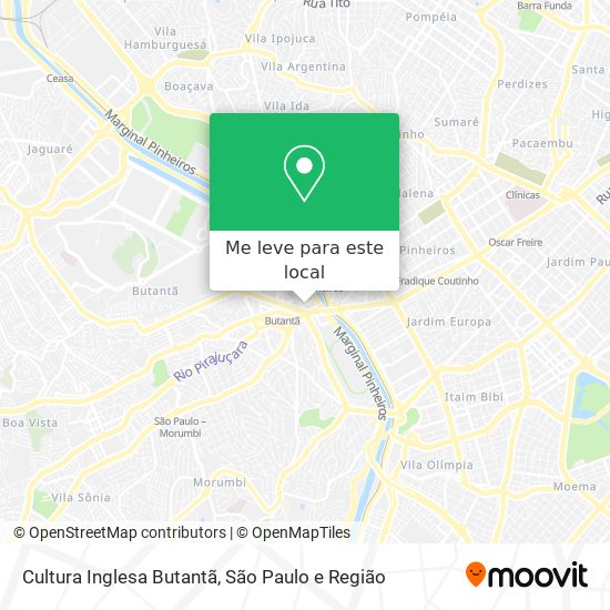 Cultura Inglesa Butantã mapa