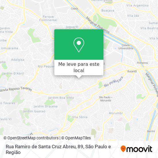 Rua Ramiro de Santa Cruz Abreu, 89 mapa