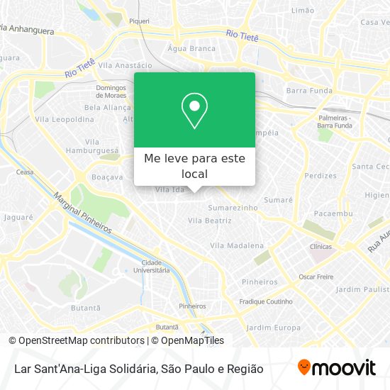 Lar Sant'Ana-Liga Solidária mapa