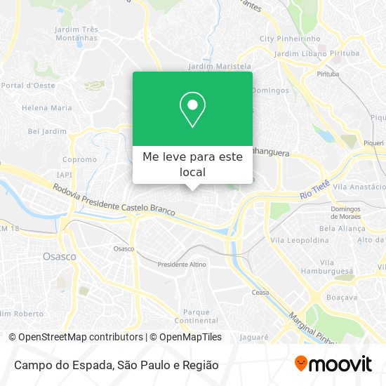 Campo do Espada mapa