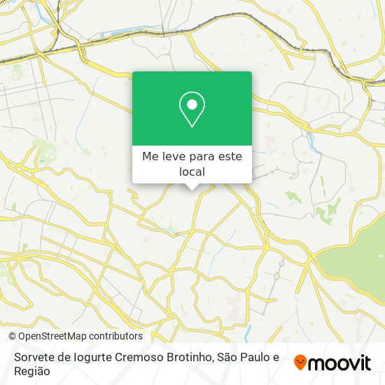 Sorvete de Iogurte Cremoso Brotinho mapa