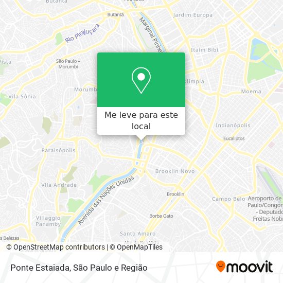 Ponte Estaiada mapa