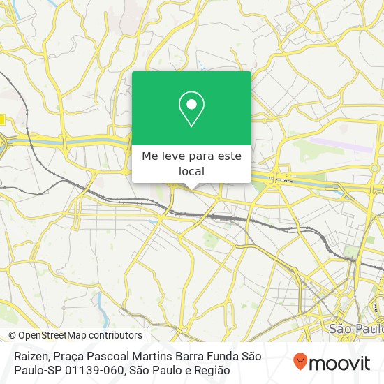 Raizen, Praça Pascoal Martins Barra Funda São Paulo-SP 01139-060 mapa