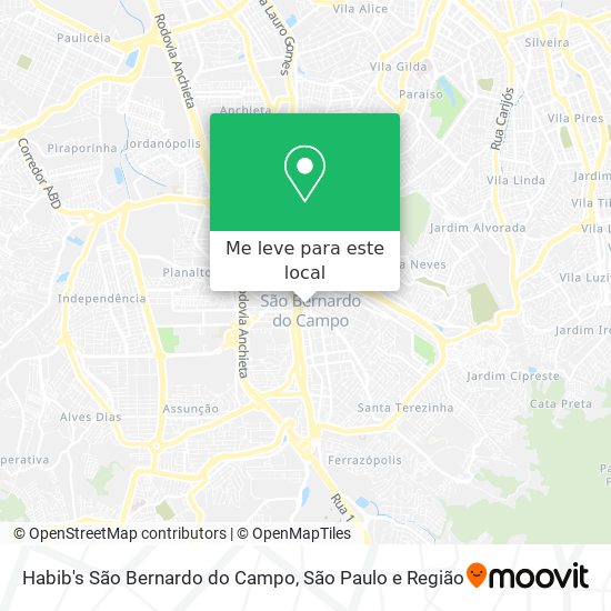 Habib's São Bernardo do Campo mapa