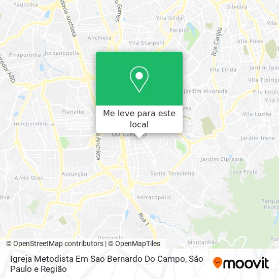 Igreja Metodista Em Sao Bernardo Do Campo mapa