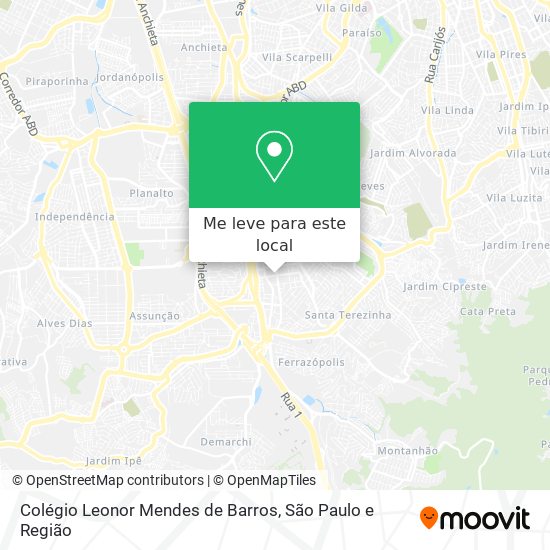 Colégio Leonor Mendes de Barros mapa