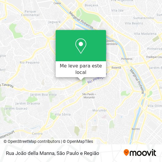 Rua João della Manna mapa