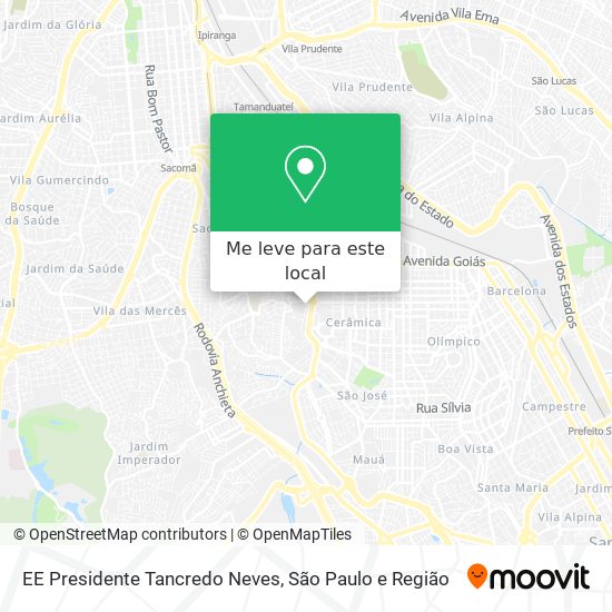 EE Presidente Tancredo Neves mapa