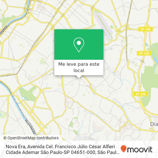 Nova Era, Avenida Cel. Francisco Júlio César Alfieri Cidade Ademar São Paulo-SP 04651-000 mapa