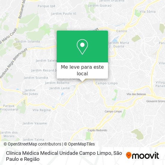 Clínica Médica Medical Unidade Campo Limpo mapa