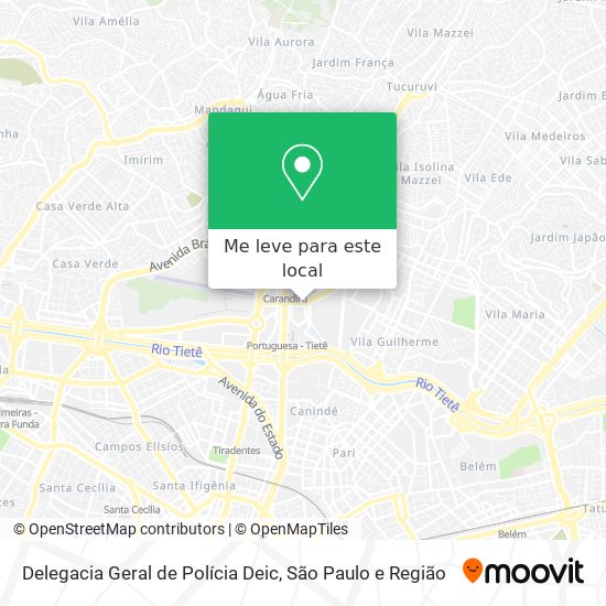 Delegacia Geral de Polícia Deic mapa