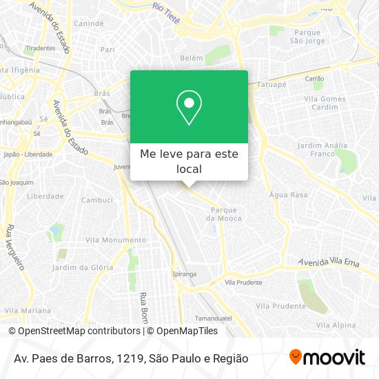 Av. Paes de Barros, 1219 mapa