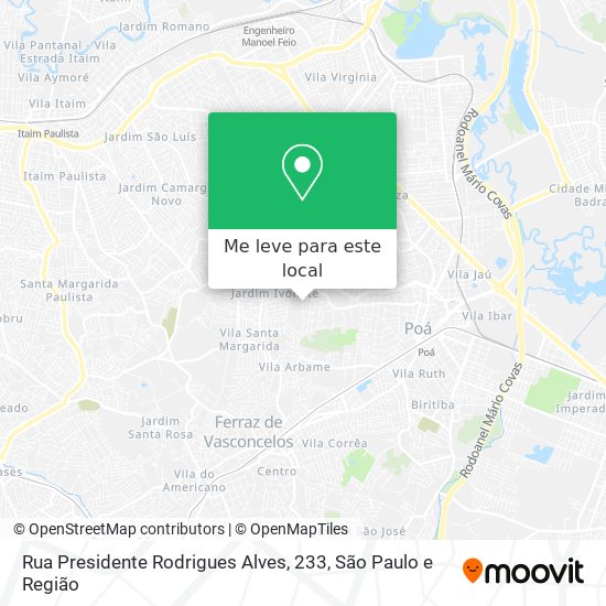 Rua Presidente Rodrigues Alves, 233 mapa