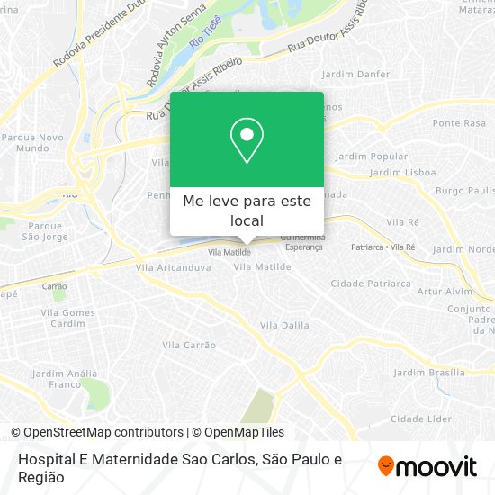 Hospital E Maternidade Sao Carlos mapa