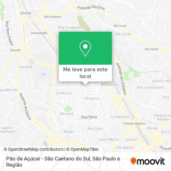 Pão de Açúcar - São Caetano do Sul mapa