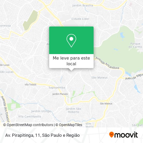 Av. Pirapitinga, 11 mapa