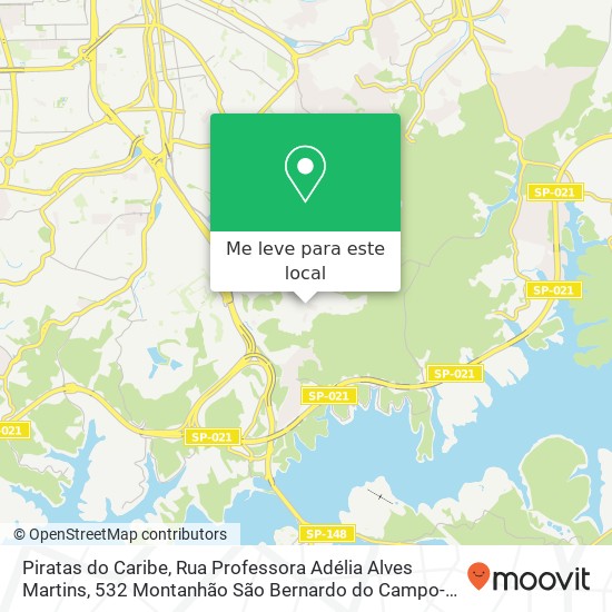 Piratas do Caribe, Rua Professora Adélia Alves Martins, 532 Montanhão São Bernardo do Campo-SP 09791-405 mapa