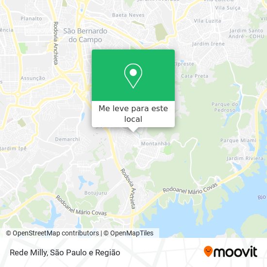Rede Milly mapa