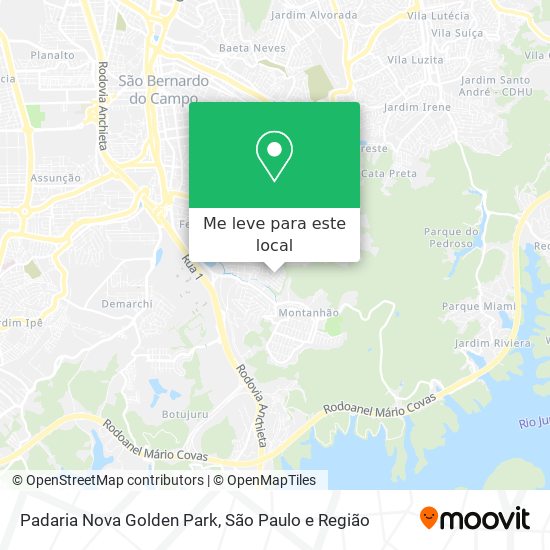 Padaria Nova Golden Park mapa